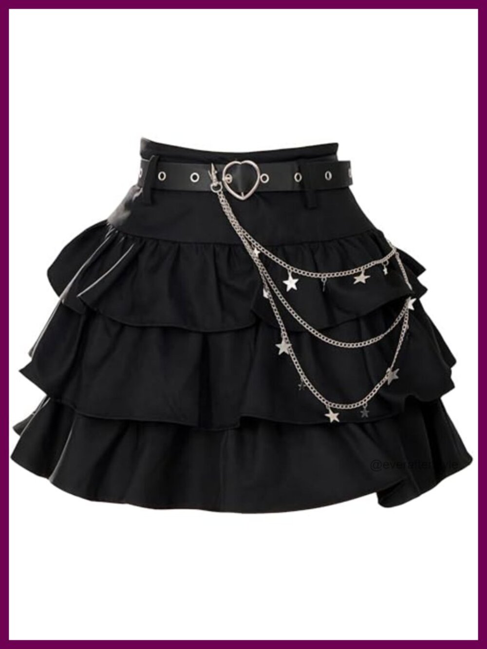 Women's Gothic Lolita Mini Skirt Layered Ruffled High Waist A-Line Polyester